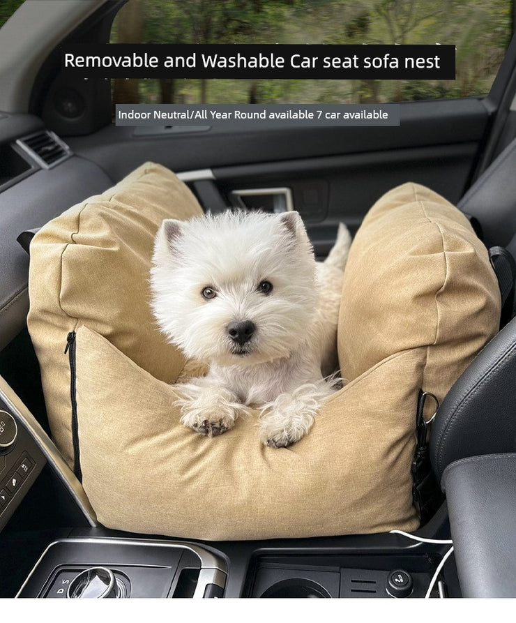Travel Car Kennel Special Removable Pet Car Nest Portable Car Dog Safety Seat Handy Gadget