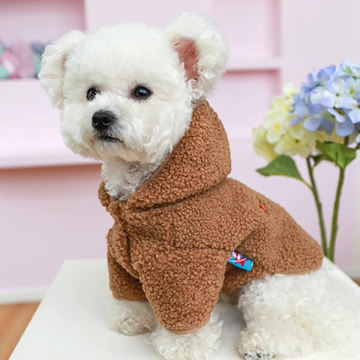 Winter Dog Cat Coat Warm Fleece Pet Clothes Hooded Coat Down Jacket Puppy Pet Clothing for Dogs Chihuahua Yorkie Pug Outfits