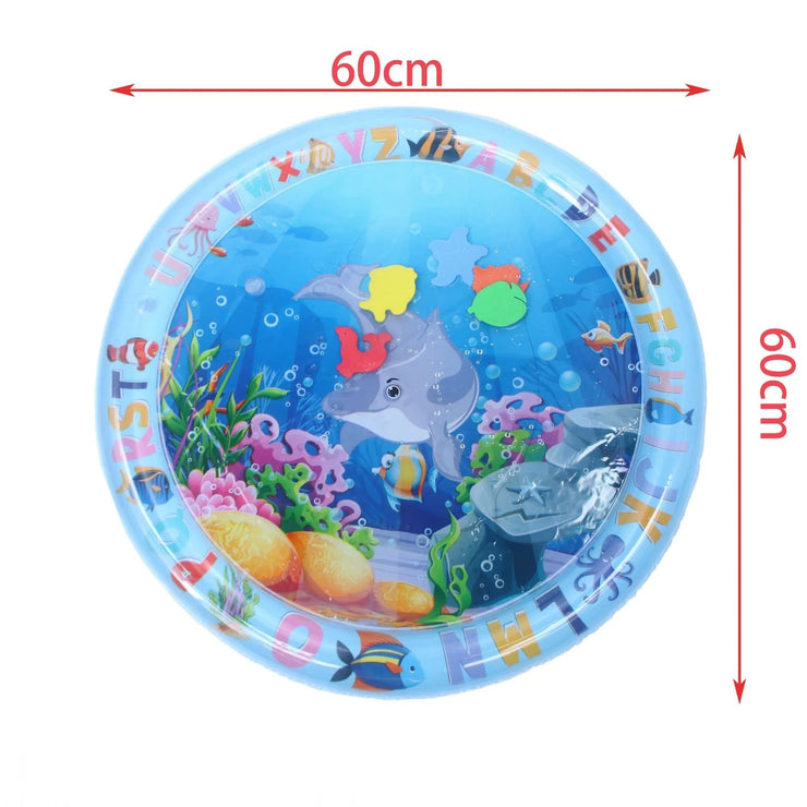 Water Sensory Play Mat Thickened Inflatable Water Mat For Cat And Dog Pet Playmat With Fish Sea Ocean Theme Sensory Toy Water