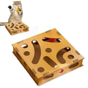 New Cat Maze Toy Cats Maze Box Funny Feeder Multi Hole Interactive Cat Toys Kitten Balls Stimulation Mental Box Interactive Game