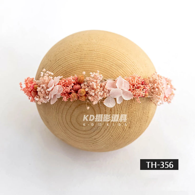 Baby Head Flower Photography Props Adjustable Artificial Flower Shooting Headband Newborn Photo Bow Pearl Headgear Accessories