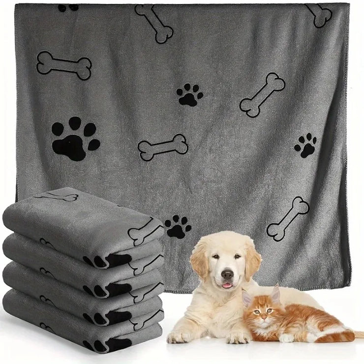 Dog Towel Drying Dog Cat Pet Towel, Puppy Microfiber Quick-drying Dog Claw Bath Towel, Pet Bath Products Absorbent Medium Dogs