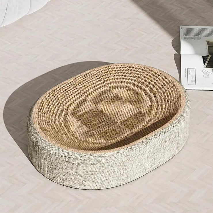 Cat Scratcher Cat Scratch Bed Sturdy Scratcher Pad Oval Cat Scratch Pad Bowl Nest Multifunctional Pet Sleeping Mat for Indoor