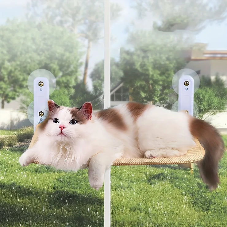 Cozy Cat Window Hammock，Polyester Cozy Cat Hammock - Wall-Mounted Sunbathing Window Perch Bed with Strong Suction Cups,