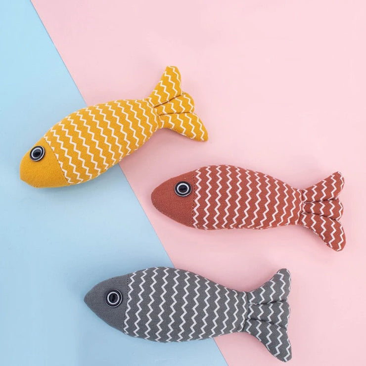 Cat for toy self high boredom resistant bite clean teeth linen fish grinding teeth fun cat toy simulation fish toy pet supplies