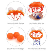Baby Bath Toy Toddler Boy Water Toys Bathroom Bathtub Shooting Basketball Hoop with 3 Balls Kids Outdoor Play Set Cute Whale